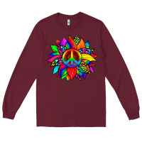 Burgundy pride sunflower Long Sleeve Tee - Zillion Design Studio