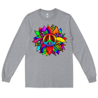 Heather Grey pride sunflower Long Sleeve Tee - Zillion Design Studio