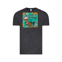 Vintage Black cold like my soul  mug coaster Vintage Tee - BarkalooDesign
