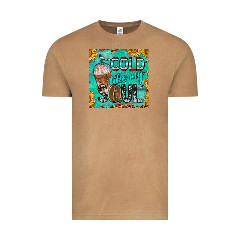 Cold Like My Soul  Mug Coaster Vintage Tee by BarkalooDesign | Teevron