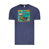 Vintage Denim cold like my soul  mug coaster Vintage Tee - BarkalooDesign