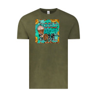 Vintage Olive cold like my soul  mug coaster Vintage Tee - BarkalooDesign