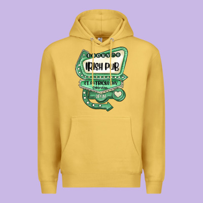 St Patricks Day ırısh Pub Premium Hoodie Designed By Maliassmallbusiness