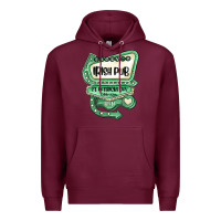 Burgundy st patricks day ırısh pub Premium Hoodie - MaliasSmallBusiness