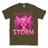 Army Green Stronger Than The Storm Breast Cancer Classic Tee - texasbilliewilder