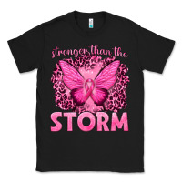 Black Stronger Than The Storm Breast Cancer Classic Tee - texasbilliewilder