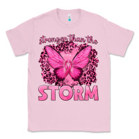 Bubblegum Pink Stronger Than The Storm Breast Cancer Classic Tee - texasbilliewilder