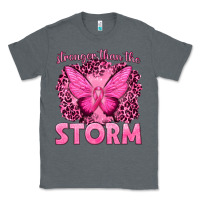 Charcoal Heather Stronger Than The Storm Breast Cancer Classic Tee - texasbilliewilder