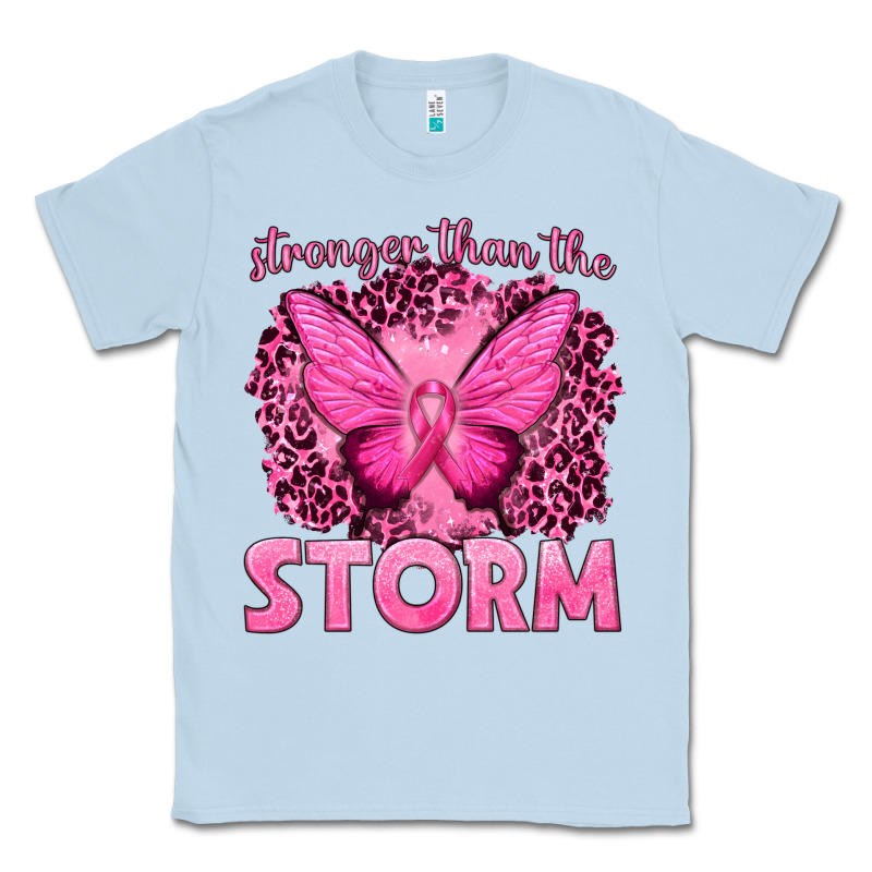 Stronger Than The Storm Breast Cancer Classic Tee by texasbilliewilder | Teevron
