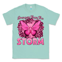 Seafoam Stronger Than The Storm Breast Cancer Classic Tee - texasbilliewilder