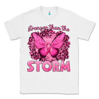 White Stronger Than The Storm Breast Cancer Classic Tee - texasbilliewilder