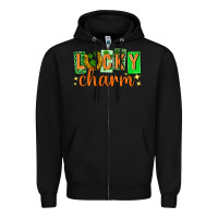 Black Lucky charm st. patricks day Zipper Hoodie - Neo Western
