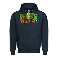 Navy Lucky charm st. patricks day Zipper Hoodie - Neo Western