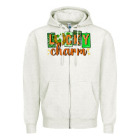 Oatmeal Heather Lucky charm st. patricks day Zipper Hoodie - Neo Western