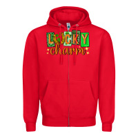 Red Lucky charm st. patricks day Zipper Hoodie - Neo Western