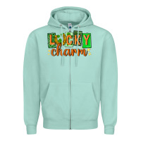 Seafoam Lucky charm st. patricks day Zipper Hoodie - Neo Western