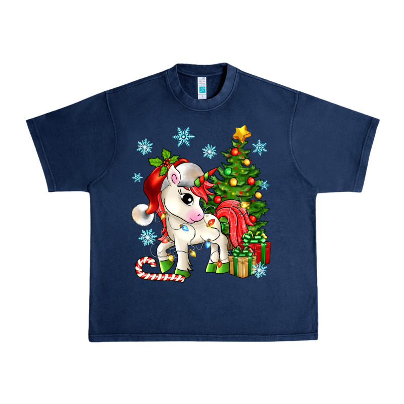 Christmas Unicorn Urban Heavy Tee by Zillion Design Studio | Teevron