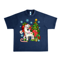 Navy Christmas unicorn Urban Heavy Tee - Zillion Design Studio