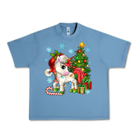 Pebble Blue Christmas unicorn Urban Heavy Tee - Zillion Design Studio