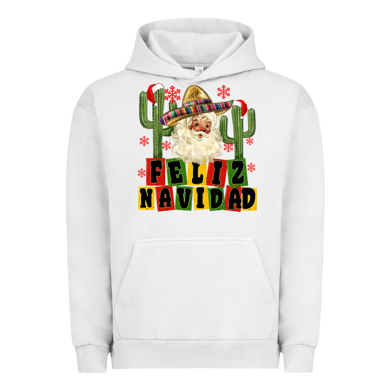 Feliz Navidad Mexican Santa Urban Hoodie by MaliasSmallBusiness | Teevron