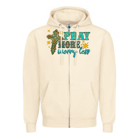 Sandshell pray more worry less Zipper Hoodie - HRA Design Shop