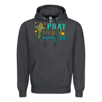 Smoke pray more worry less Zipper Hoodie - HRA Design Shop