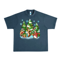 Midnight Navy christmas rabbits Urban Heavy Tee - Zillion Design Studio
