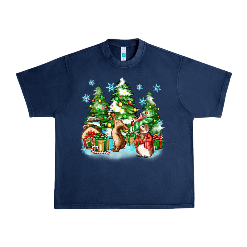 Christmas Rabbits Urban Heavy Tee by Zillion Design Studio | Teevron