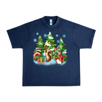 Navy christmas rabbits Urban Heavy Tee - Zillion Design Studio
