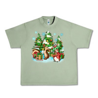 Oil Green christmas rabbits Urban Heavy Tee - Zillion Design Studio