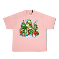 Salmon christmas rabbits Urban Heavy Tee - Zillion Design Studio