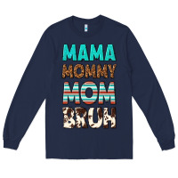 Navy mama mommy mom bruh Long Sleeve Tee - texasbilliewilder