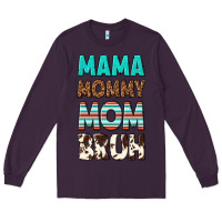 Plum mama mommy mom bruh Long Sleeve Tee - texasbilliewilder