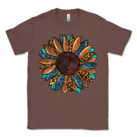 Chestnut fall tooled lather leopard Classic Tee - RanaPortraitStore