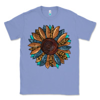 Colony Blue fall tooled lather leopard Classic Tee - RanaPortraitStore