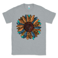 Heather Grey fall tooled lather leopard Classic Tee - RanaPortraitStore