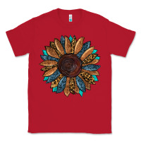 Red fall tooled lather leopard Classic Tee - RanaPortraitStore