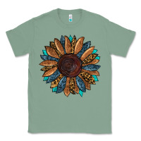 Sage fall tooled lather leopard Classic Tee - RanaPortraitStore