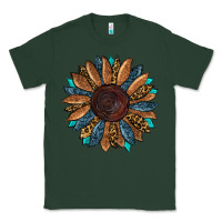 Sports Green fall tooled lather leopard Classic Tee - RanaPortraitStore
