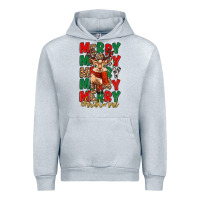 Heather Grey merry christmas reindeer Urban Hoodie - MaliasSmallBusiness