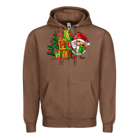 Chestnut ho ho ho santa gnomes Zipper Hoodie - FaDigitalArtStudio