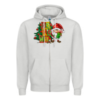 Dove Grey ho ho ho santa gnomes Zipper Hoodie - FaDigitalArtStudio