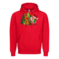 Red ho ho ho santa gnomes Zipper Hoodie - FaDigitalArtStudio