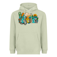 Matcha wife mom teacher with sunflowers Heavyweight Hoodie - AdoDesignShop