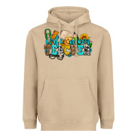 Mushroom wife mom teacher with sunflowers Heavyweight Hoodie - AdoDesignShop