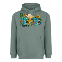 Sage wife mom teacher with sunflowers Heavyweight Hoodie - AdoDesignShop