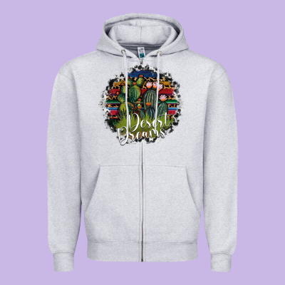 Desert Derams Zipper Hoodie Designed By Sublimationcraftshop
