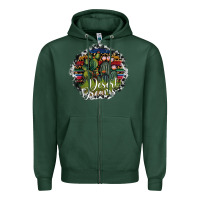 Sports Green desert derams Zipper Hoodie - SublimationCraftShop
