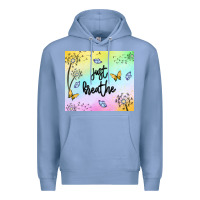 Colony Blue just breathe Premium Hoodie - MaliasSmallBusiness