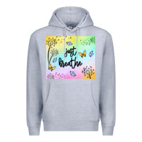 Heather Grey just breathe Premium Hoodie - MaliasSmallBusiness